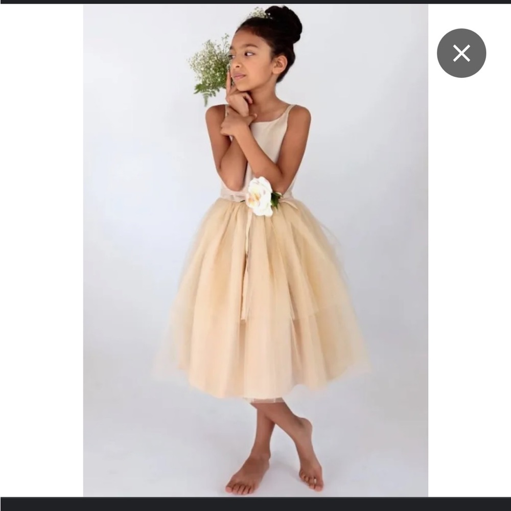 Us Angels Peach Flower Dress size 18 months